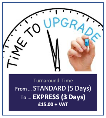 Upgrade: Standard (5 days) to Express (3 days)